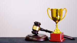 Judge's Gavel and Trophy