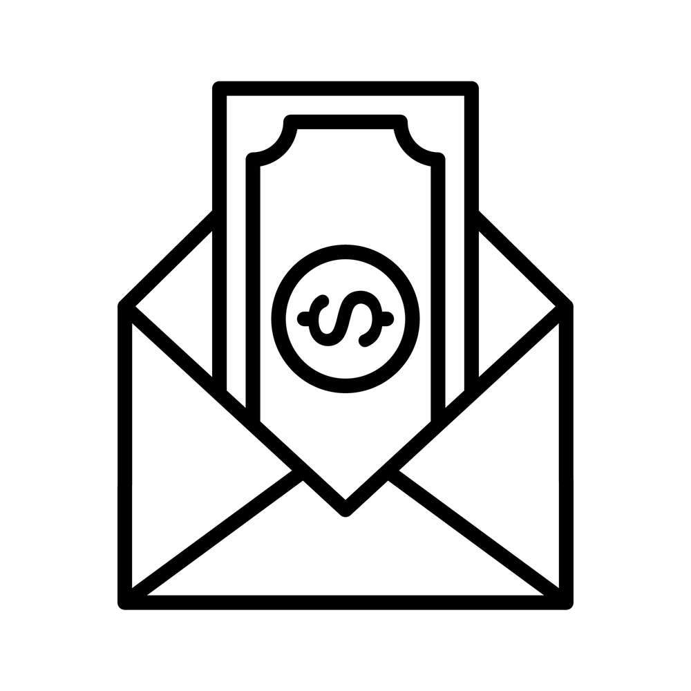 Commision,,Envelope,,Money,Icon,Vector,Image.,Can,Also,Be,Used