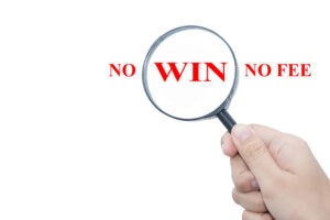 hand showing "win"